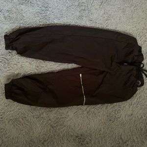 Black baggy pants with zipper